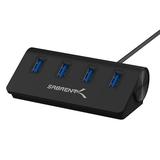 Sabrent HB-MC3B Sabrent 4 Port Aluminum USB 3.0 Hub - USB - External - 4 USB Port(s) - 4 USB 3.0 Port(s) - PC Mac Linux