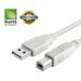 USB 2.0 Cable - A-Male to B-Male for Kruzwell Perfomance Controller (Specific Models Only) - 6 FT/2 PACK/IVORY