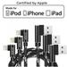 3Pack 10ft L-Shape AGOZ Apple MFI Certified 90Â° Lightning Cable Fast Charger for iPhone 14 Pro Max 14 13 Pro Max 13 Pro 13 Mini iPhone 12 Pro Max 12 iPhone 11 Pro XS Max XR SE 8 Plus 7 6