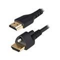 StarTech.com HDMM2MLS 2m(6 ft.) HDMI Cable with Locking Screw - 4K 60Hz HDR - High Speed HDMI 2.0 Monitor Cable with Locking Screw Connector for Secure Connection - HDMI Cable with Ethernet - M/M (HDM