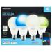 Merkury Innovations Dimmable 75W Equivalent Wi-Fi Smart Bulb Color (4 Pack)
