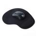 Mouse Pad Memory Mouse Wrist Rest Support Cushion Non Slip Rubber Base for Computer Gaming Office Black