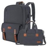 Mosiso Portable SLR Camera Backpack with Laptop Compartment&Built-in Photography Insert Bag&USB-Charging Port&Rain Cover for Canon/Nikon/Sony/Fujifilm/MacBook Space Gray