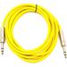 Seismic Audio SATRX-6 Yellow 6 Foot TRS Patch Cable