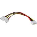 Monoprice Power Splitter Cable - 0.67 Feet - Molex 4-Pin 5.25 Male to 2X 5.25 Female