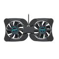 Suzicca Laptop Cooler Fan Mini Portable Folding Foldable USB Dual Fan Cooler Cooling Pad for PC Laptop Notebook 7 ~15