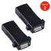 AMZER USB 2.0 Female to USB 2.0 Female Connector Extender Converter Adapter (Pack of 2) - Black