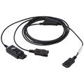 Supervisory Splitter Y-Cord for Plantronics AddaSound VXI-P with Mute Button | Compatible with Plantronics H/HW QD Wired He