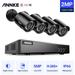 ANNKE 8CH Wired Outdoor Security Camera System with AI Human/Vehicle Detection 5MP Lite H.265+ CCTV DVR Recorder and 4 x 1080P Surveillance Cameras Email Alert with Snapshots No Hard Drive