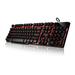 DBPOWER FV-Q1 Gaming Keyboard with 3 Colors Breathing LED Backlit 104 Keys Black