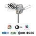 150 Mile Outdoor TV Antenna 28-36dB Motorized 360Â° Rotation UV Dual-band Amplified HDTV Antenna Support 1080P 4K UHF VHF for 2 TVs - 32.8FT Coax Cable