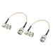 Uxcell BNC Male to BNC Male Right Angle Coax Cable RG316 RF Coaxial Cable 1 Ft 2pcs