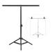 60.5 x 70cm Small Photography Studio Video Metal Support Stand System Kit Set w/ Crossbar & 3 pcs Clamps for PVC Backdrop Background