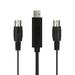 Tomshoo HiFing USB IN-OUT MI Cable One In One Out Interface 5 Pin Line Converter PC to Music Keyboard Adapter Cord Black