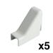 Construct Pro Raceway Drop Ceiling Adapters for Cable Covers (5-Pack .87-inch White PVC Plastic)