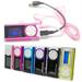 TureClos Digital Music MP3 Player Mini USB OLED Screen MP3 Support 16/32GB Micro SD TF Card Light Clip Design Flashlight