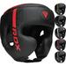 RDX Headgear for Boxing Training Adjustable Padded KARA Head Gear for Cheeks Forehead and Ear Protection Red Medium