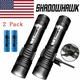 2 PACK 20000lm Shadowhawk Flashlight Rechargeable USB T6 LED Tactical Torch