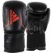 adidas FLX 3.0 Speed 50 Boxing & Kickboxing Gloves for Women and Men for Light Sparring Training Gym Punching Fitness and Heavy Bags. 14oz Black Red