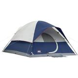 Coleman Elite Sun Dome 6-Person Tent with Built-in LED Lights 1 Room Navy Blue