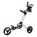 Northlight 48 White and Black Easy Folding 3 Wheel Golf Bag Push Cart