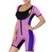 Womens Sauna Sweat Workout Exercise Fitness Weight Loss Hot Slimming Neoprene Full Body Suit Waist Trimmer Fat Burner with Sleeves