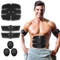 ABS Stimulator Ab Stimulator Abdominal Trainers Portable Workout Equipment Body Fitness Muscle Stimulator 6 Modes & 10 Levels Simple Operation for Abdomen/Arm/Leg Training Men and Women