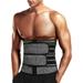 VASLANDA Men Sauna Waist Trimmer Sport Workout Fitness AB Belt with Adjustable Double Straps Waist Trainer Neoprene Body Shaper