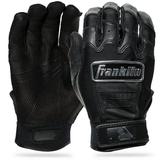 Franklin Sports CFX Pro Series Batting Gloves Chrome Black Adult Medium