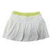 Boast Girl s Gathered Tennis Skirt Small White/Sunny Lime