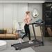 URHOMEPRO Electric Treadmill with 3 Incline Options Folding Treadmill Exercise Running Machine with LCD Display 12 Pre-Set Safety Key Cup Holder Portable Fitness Treadmill for Home Office W13716