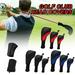 3Pcs Golf Head Covers Golf Club Head Covers Set Driver Fairway Woods Headcovers Interchangeable No.Tag Long Neck Blue