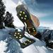 1 Pair 10 Studs Anti-Skid Snow Ice Climbing Shoe Grips Crampons Cleats Overshoes Crampons Spike Shoes For Camping Climbing Skiing