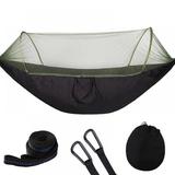 Magazine 140 x 290cm Outdoor Camping Hammock Mosquito Net Bed Double-people Lifting Hammock Including Hooks Rope Storage Bag