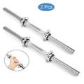 1 Pair Dumbbell Bars Heavy Chrome Dumbbell Bars Threaded Dumbbell Handle Solid Steel Handles Bars Weight Lifting for Gym Barbells Dumbbell Bars Strength Training 35cm/45cm/50cm