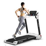 Gymax Folding 2.25HP Electric Treadmill Running Machine w/ LED Display White