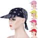 Ludlz Womens Assorted Paisley Print Bandana Head Scarf Hat Summer Folding Anti-UV Golf Tennis Sun Visor Cap