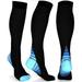 1 2 3 6 Pair Compression Running Socks For Men & Women -Fit for Athletic Travel& Medical Low Cut & Copper Knee High Compression Socks