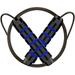 Zoogamo Tangle-Free Rapid Speed Adjustable Steel Jump Rope Workout with Foam Handles for Women Men and Kids Workout Gym Aerobic Exercise & Fitness ( Black & Blue)