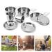 Kritne Stainless Steel Camping Cook Set 8pcs Portable Camping Cookware Kit Stainless Steel Hiking Pot Pan Cup Set for Picnic BBQ Camping Cookware Kit