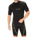 Rapido Boutique Collection Men s Equator Superior Flex Stretch Neoprene Wetsuit Shorty Scuba Snorkeling Surf Suit - BKYL - LG