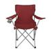 Ozark Trail Basic Quad Folding Camp Chair with Cup Holder Red Adult