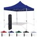 Blue 10x10 Canopy Tent - Economy Edition - Durable Steel Frame Water-Resistant Canopy Top - Bonus Wheeled Canopy Bag and Premium Stake Kit (5 Color Options)