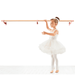 Athletic Bar Ballet Barre 12 FT Long Single Bar Pink 1.5 Diameter Fixed Height Wall Mount Ballet Barre System Traditional Wood Home or Studio Ballet Bar Dance Stretch Bar Dancing/Stretching Bar