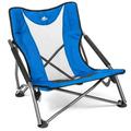 Cascade Mountain Tech Compact Low Profile Outdoor Folding Camp Chair with Carry Case - Royal Blue