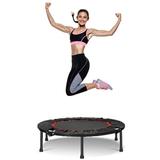 40 Foldable Mini Trampoline Fitness Rebounder with Safety Pad for Adults and Kids Folding Exercise Trampoline Recreational Jump Trampoline for Indoor Outdoor Max Load 330lbs