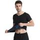 Shengshi Men s Compression Shirt Undershirt Slimming Tank Top Workout Vest Abs Abdomen Slim Body Shaper Blue 4XL/ 5XL