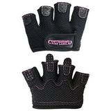 Contraband Pink Label 5537 Womens Micro Weight Lifting Gloves Wgriplock Silicone Padding (Pair) Minimalist Half Gloves Apple Watch Friendly (Black Medium)