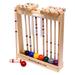 AmishToyBox.com Deluxe Croquet Game Set - 8 Player - with Wooden Stand Eight 32 Handles