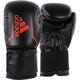 adidas FLX 3.0 Speed 50 Boxing & Kickboxing Gloves for Women and Men for Light Sparring Training Gym Punching Fitness and Heavy Bags. 12oz Black Red